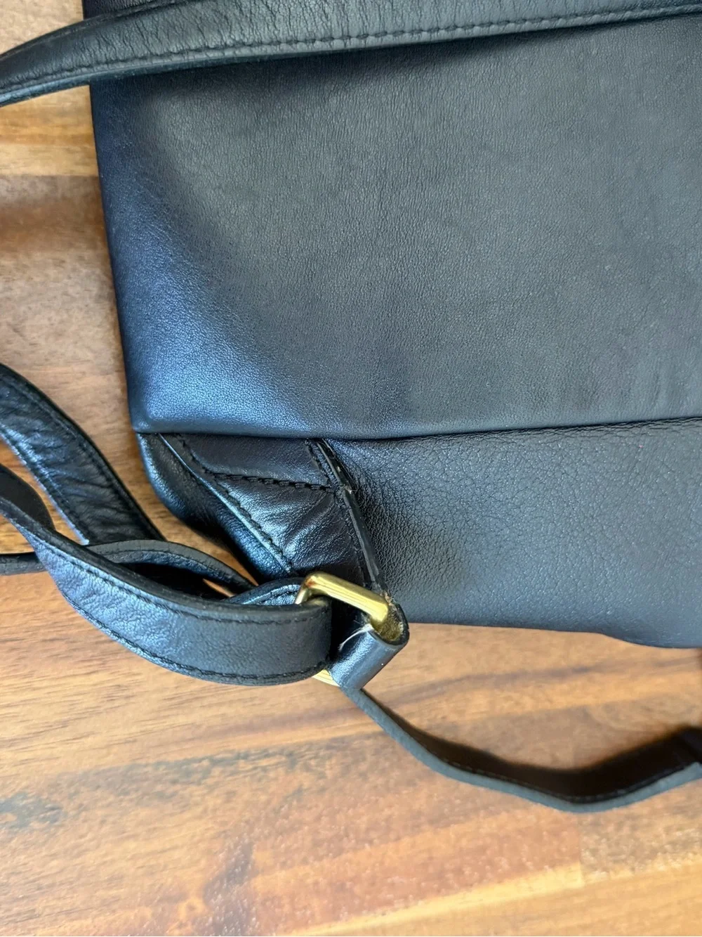 Vintage Coach Legacy West Hampton Backpack 9827 Black Leather Drawstring Y2K
